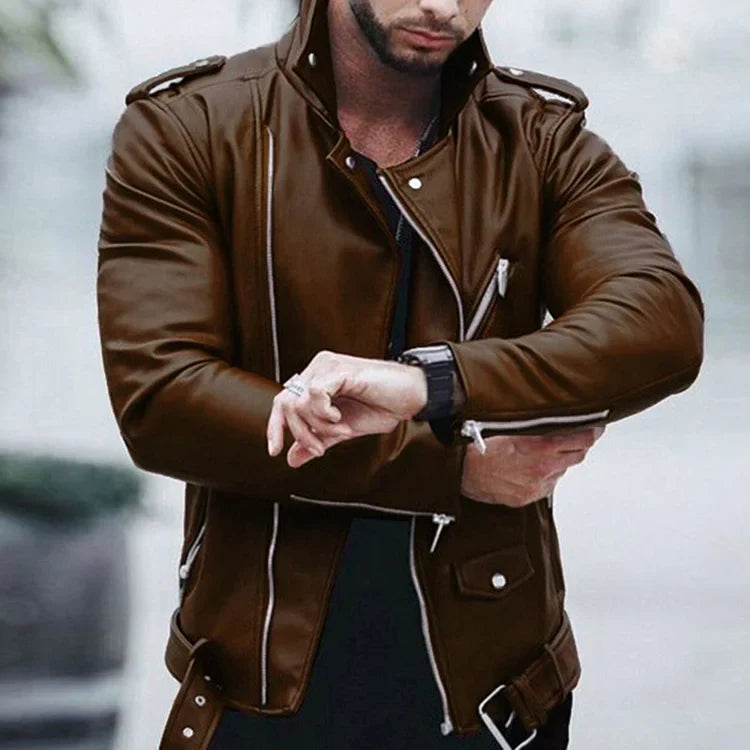 Blouson en cuir tendance printemps