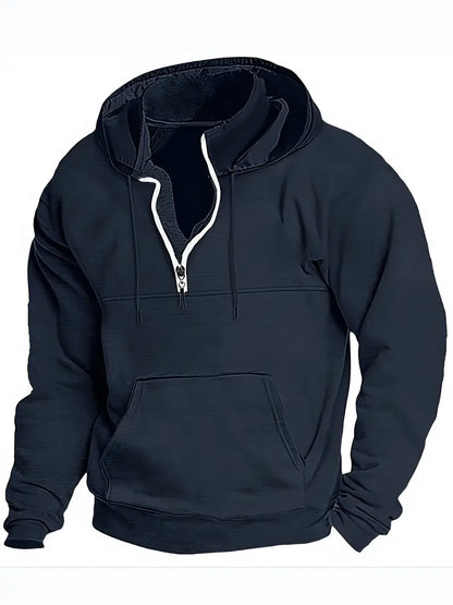 Pull homme décontracté à quart de zip