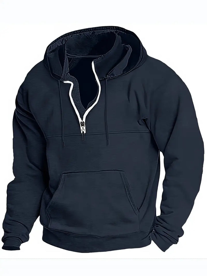Pull homme décontracté à quart de zip
