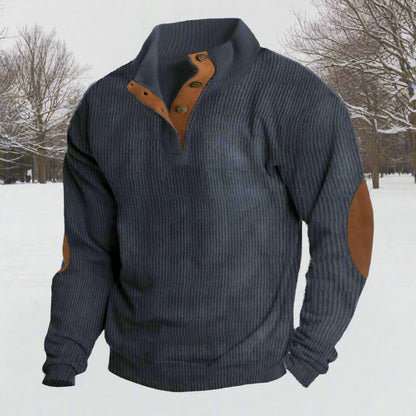 Pull à col montant stylé effet daim