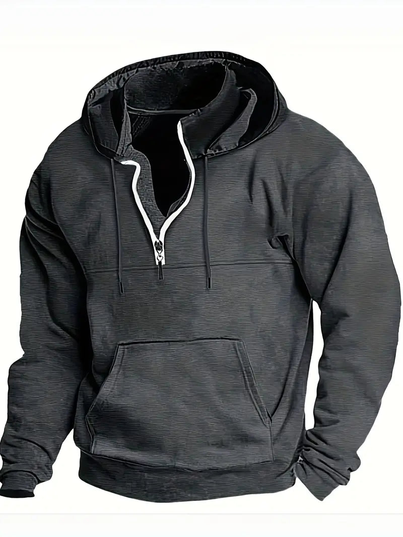 Pull homme décontracté à quart de zip