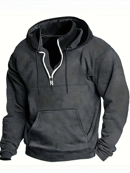Pull homme décontracté à quart de zip