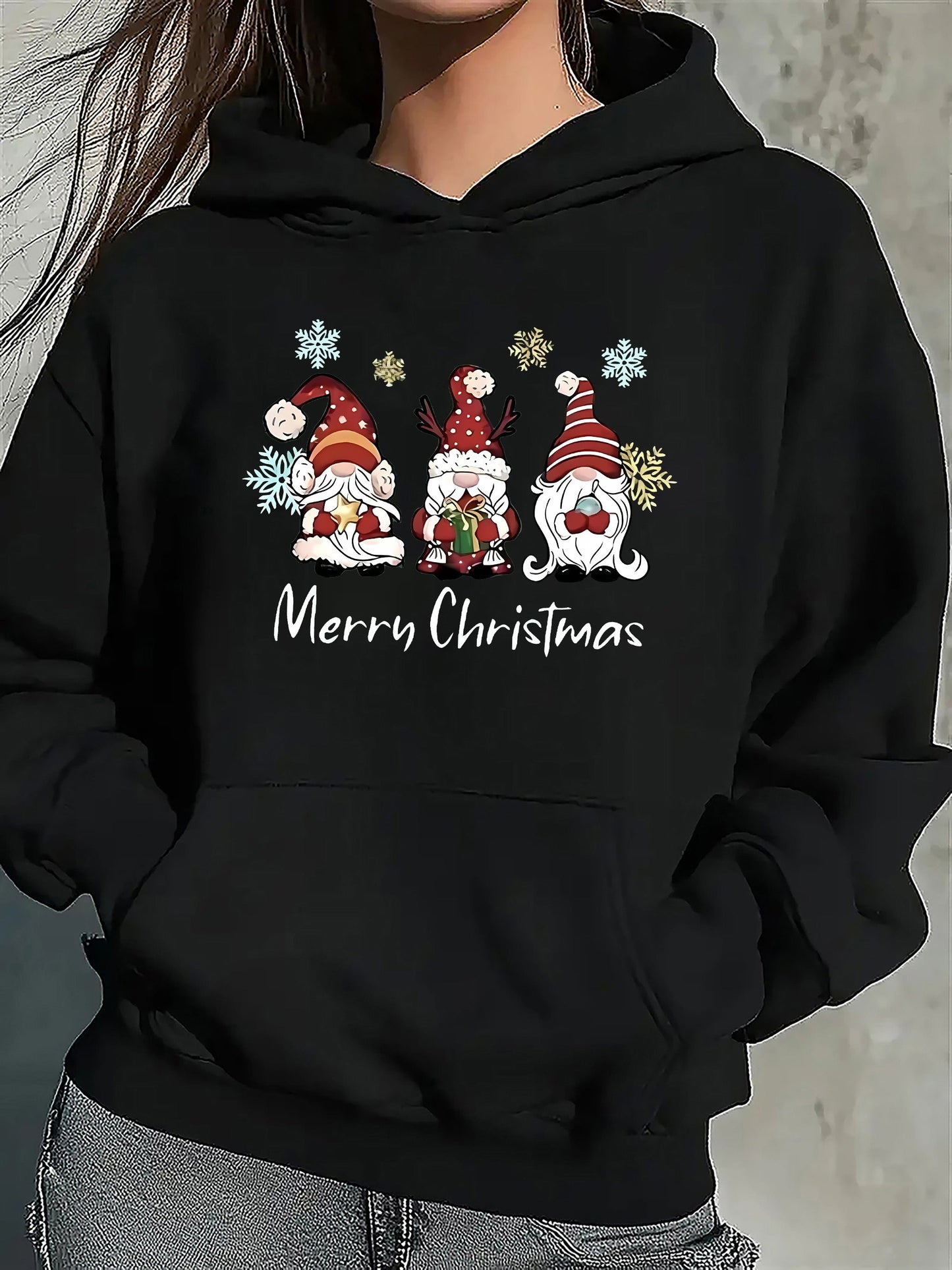 Pull de Noël Capuche Coton Festif