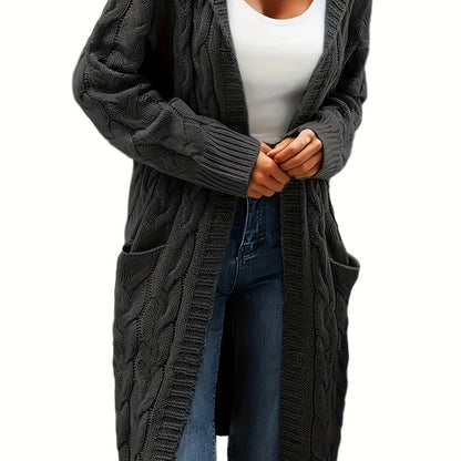 Veste à capuche femme longue élégante