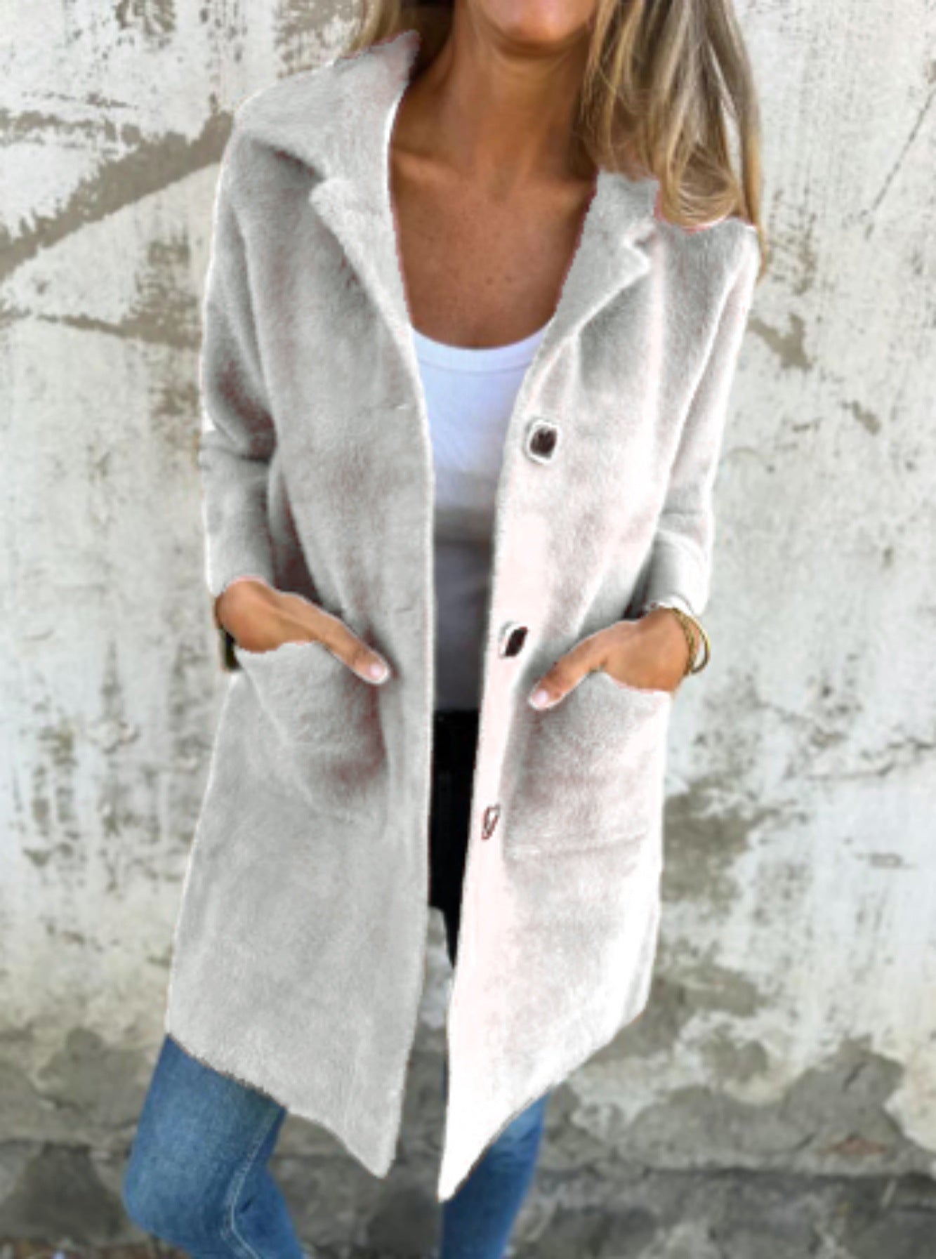 Longue veste femme moderne boutons