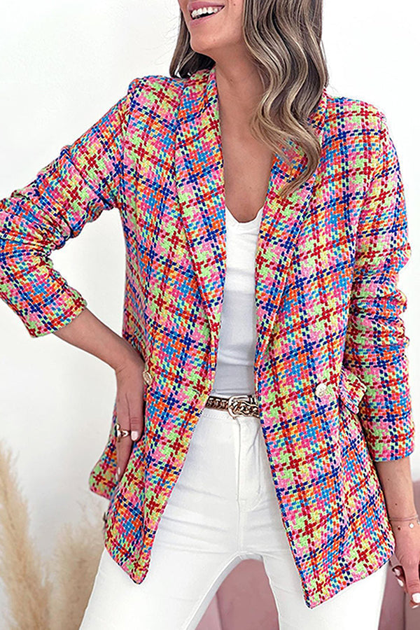 Veste mode décontractée à double poche boutonnée