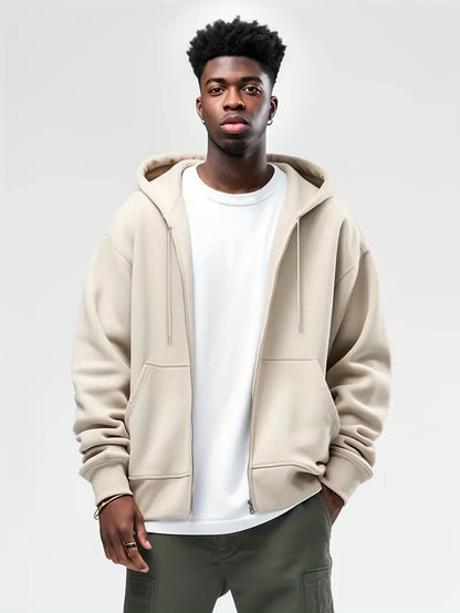 Sweat à capuche thermique zippé homme chaud