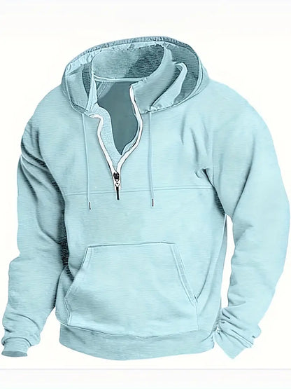 Pull homme décontracté à quart de zip