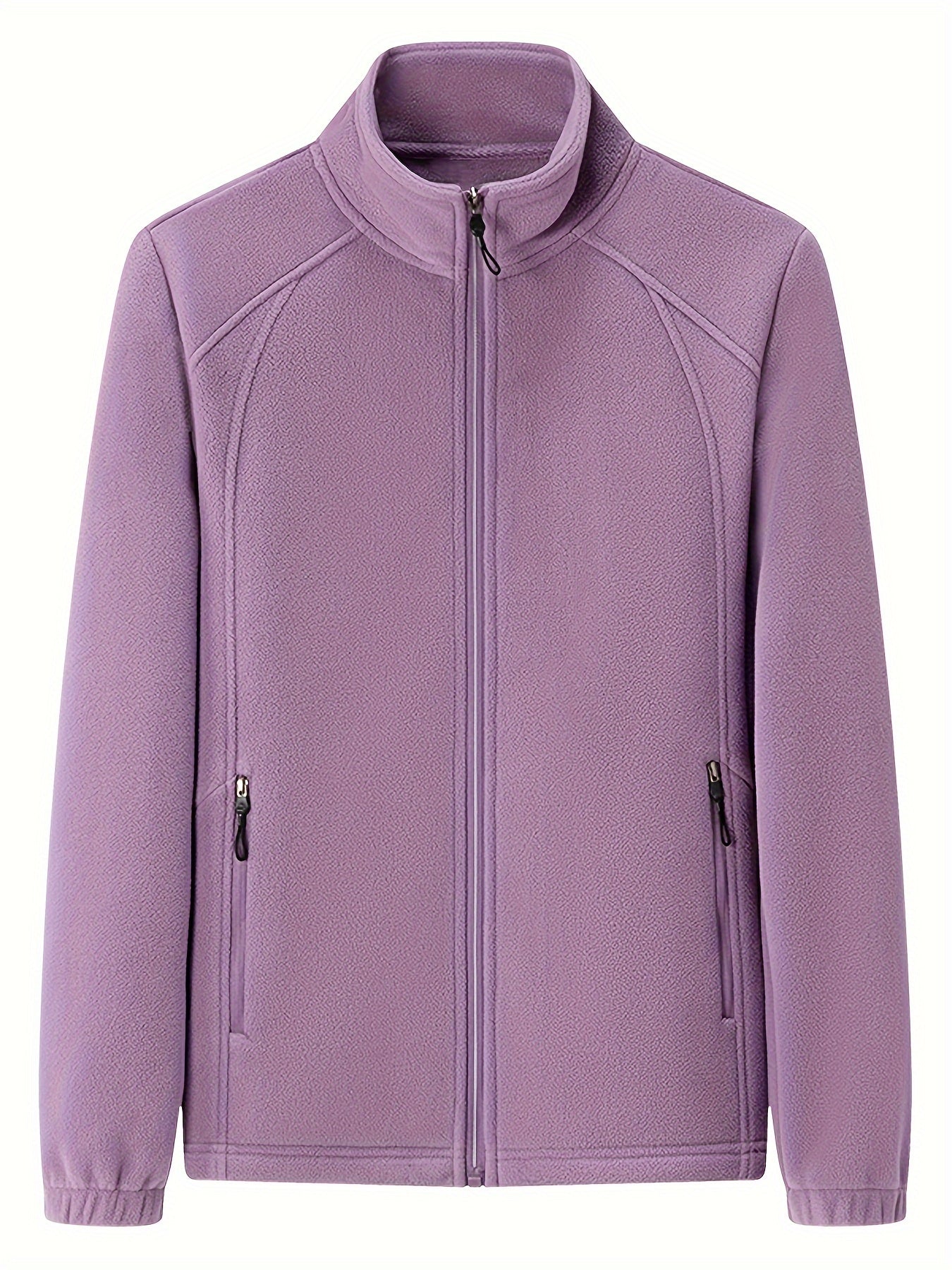 Veste polaire femme chaude col montant manches longues