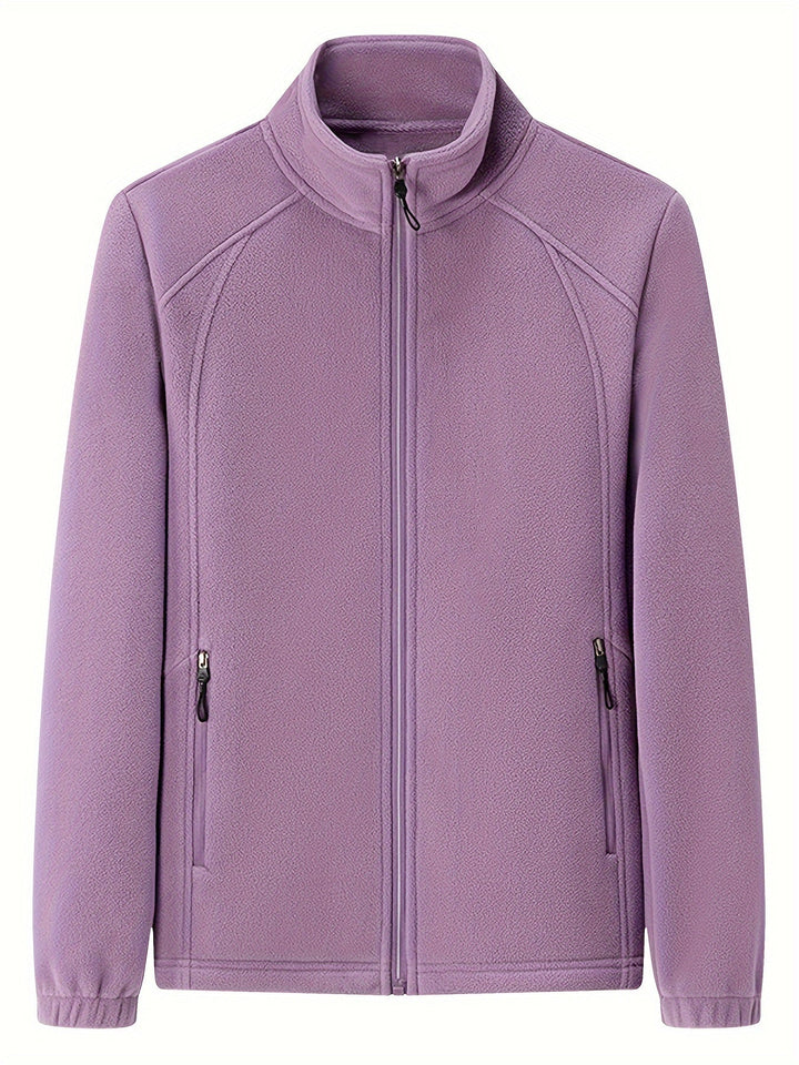 Veste polaire femme chaude col montant manches longues