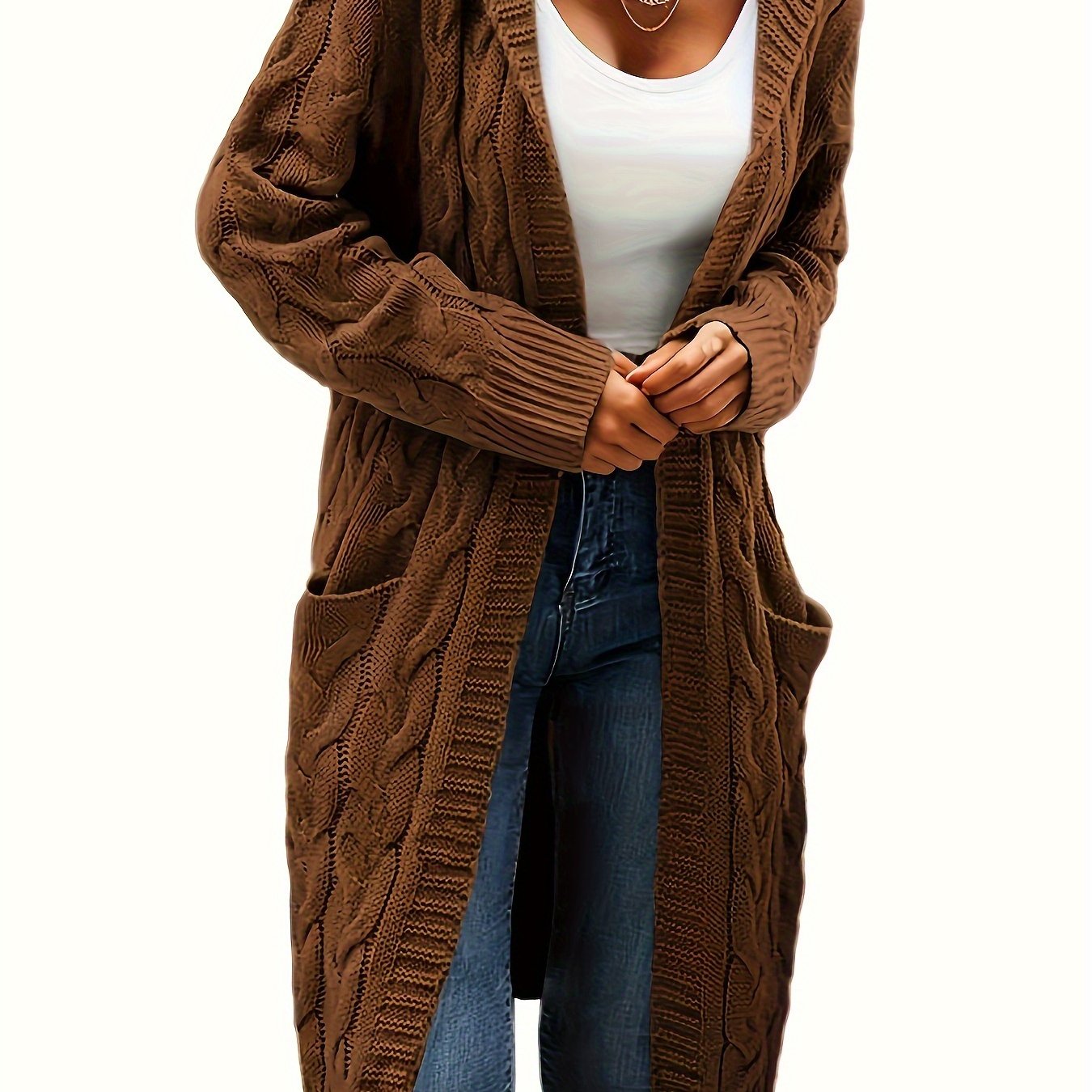 Veste à capuche femme longue élégante