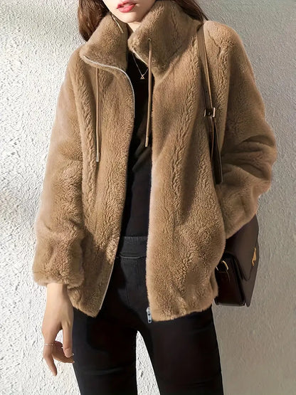 Manteau en fausse fourrure pour femmes