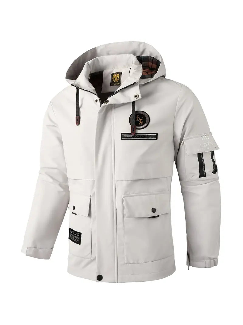 Lässige Windjacke mit Kapuze Casual Style - IdealeKleiden