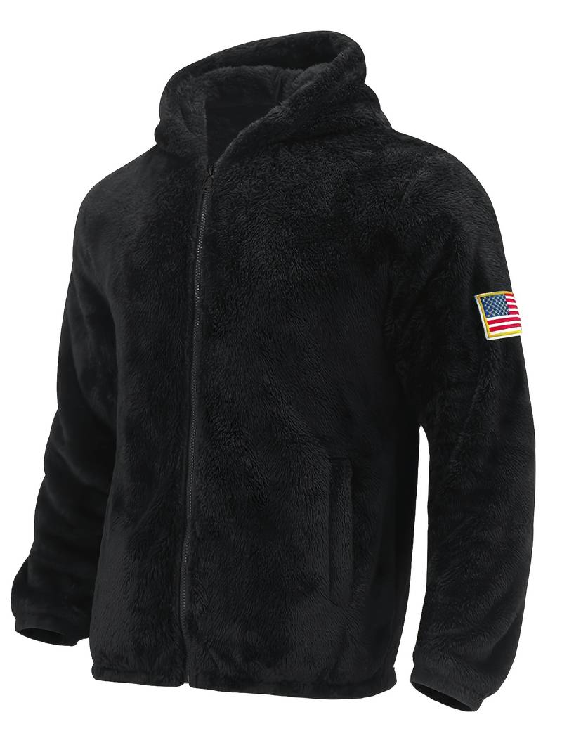 Veste d'hiver homme chaude zippée style américain