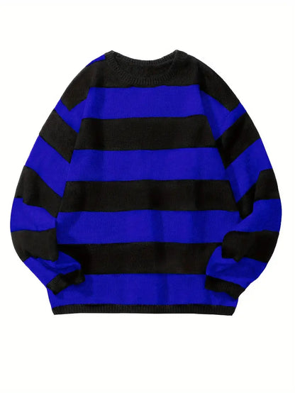 Pull pour homme style rétro à rayures