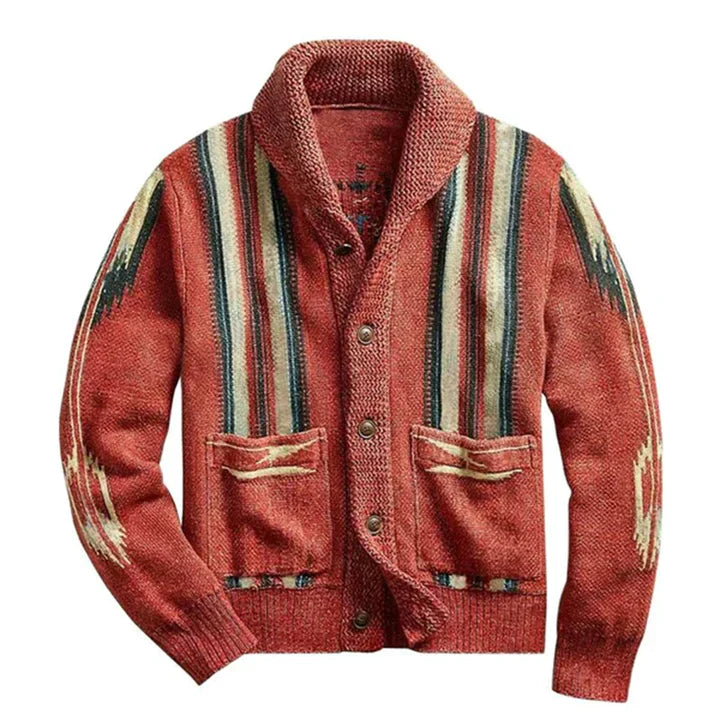Gilet en maille homme, style vintage jacquard