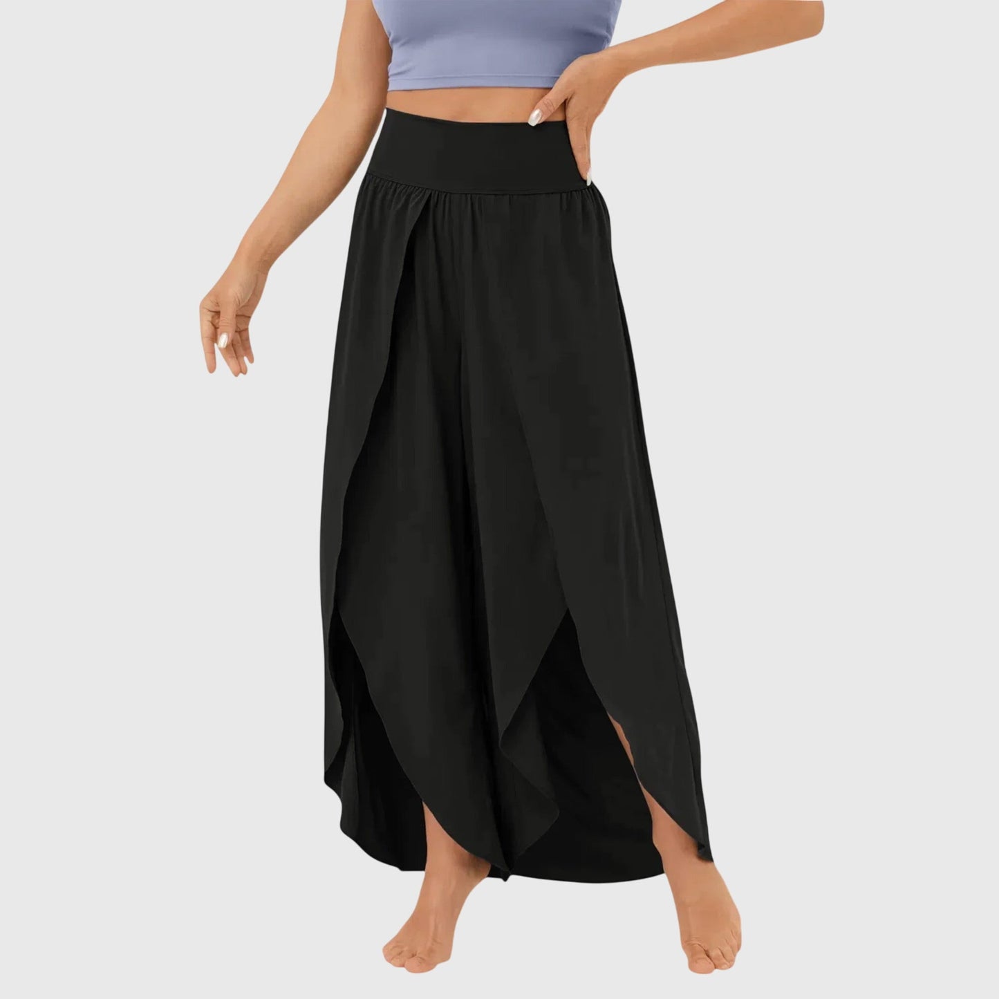 Pantalon Bohème Femme Large Confortable Fendu