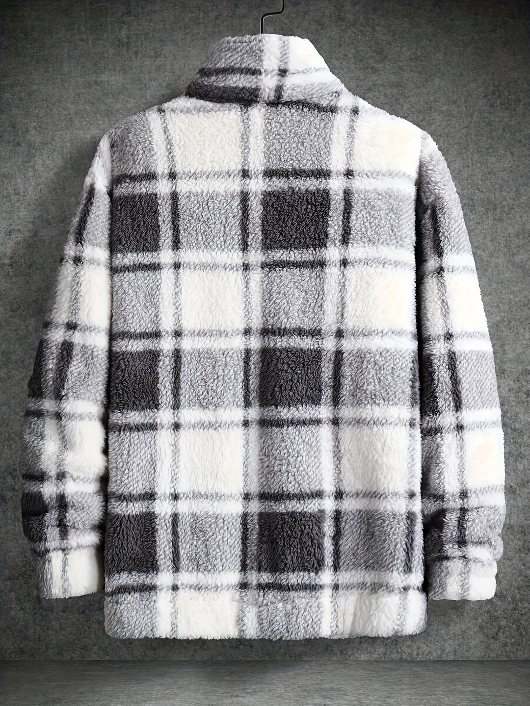 Flanelljacke Karomuster Warm Polyester Fleece - IdealeKleiden