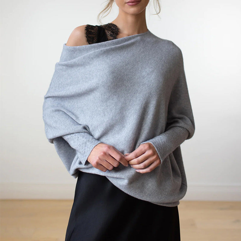 Robe ample douce | Pull oversize en maille avec col en V