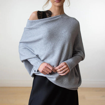 Robe ample douce | Pull oversize en maille avec col en V
