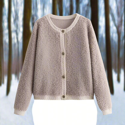 Cardigan en polaire douce, décontracté, ouvert