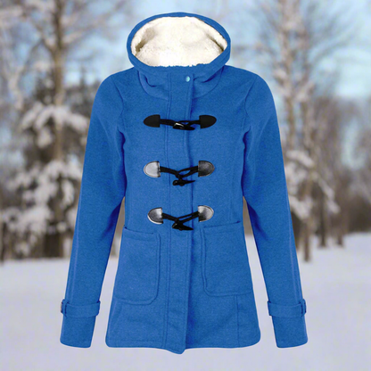 Manteau en laine chaud avec capuche doublée polaire