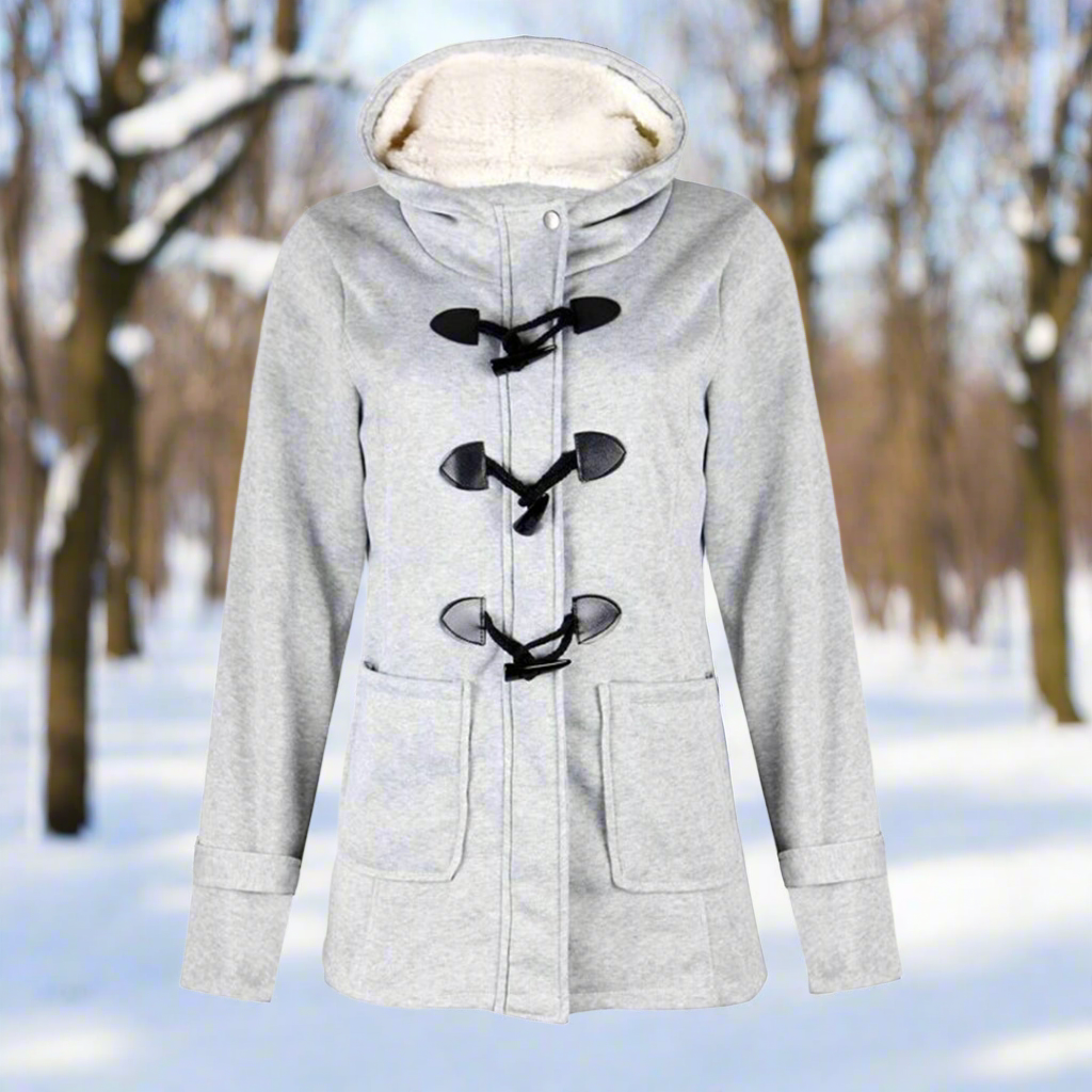 Manteau en laine chaud avec capuche doublée polaire