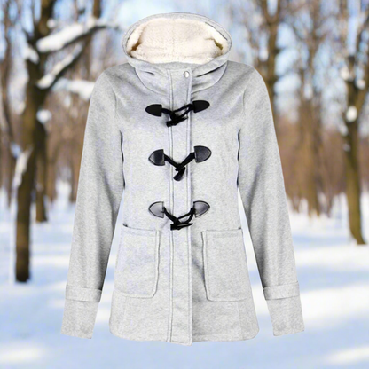 Manteau en laine chaud avec capuche doublée polaire
