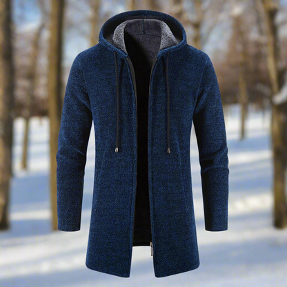 Veste d'hiver mi-longue à capuche chaude et isolée