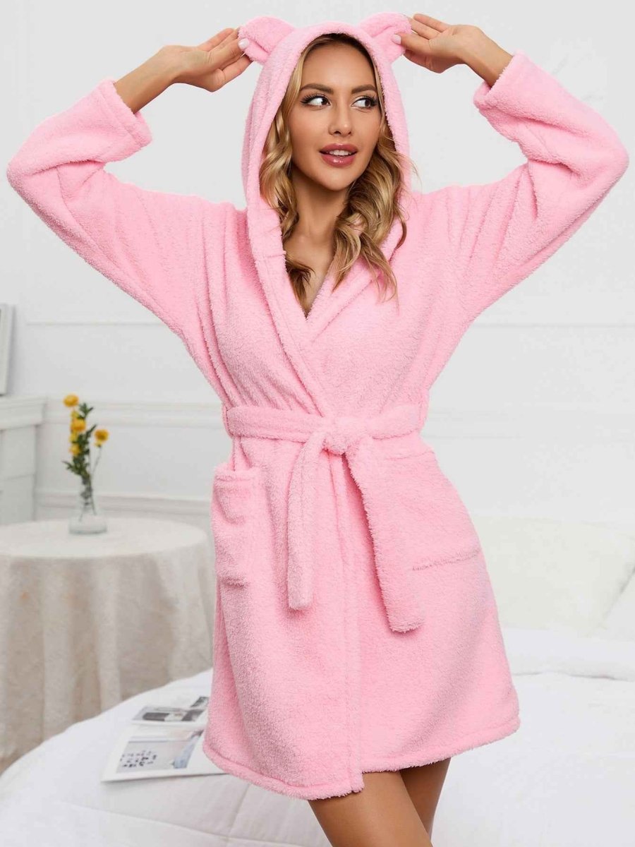 Peignoir femme capuche doux