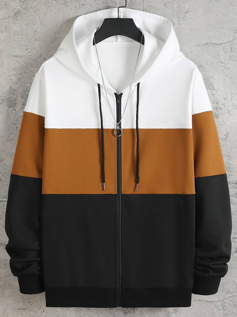 Herren Kapuzenpullover Kontrastfarben Trendy - IdealeKleiden