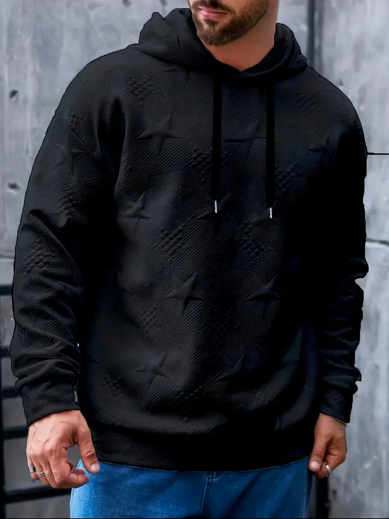 Pull à capuche pour homme, motif étoiles, tendance