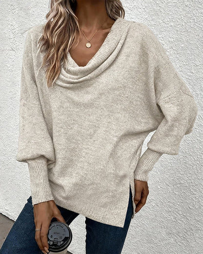Robe élégante à col doux et coupe confortable