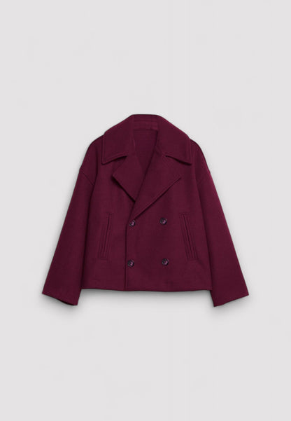 Manteau d'hiver élégant pour femme, coupe courte classique