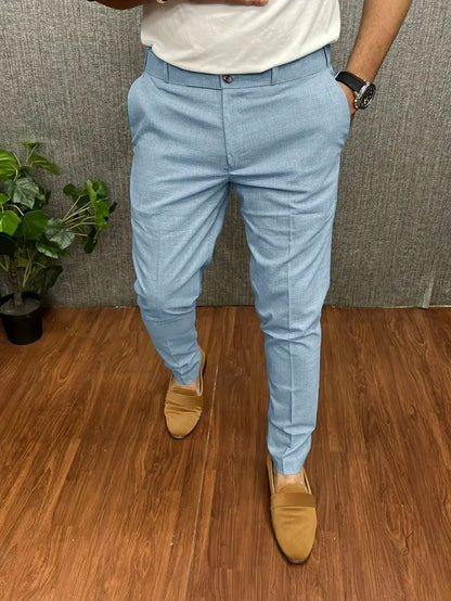 Pantalon de costume semi-formel pour homme, élégant
