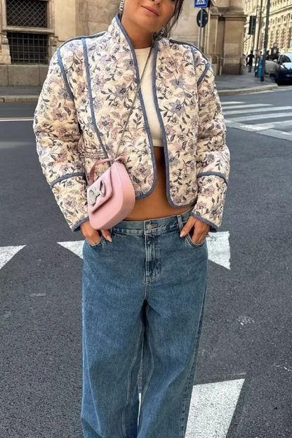 Veste matelassée pratique col réversible femme