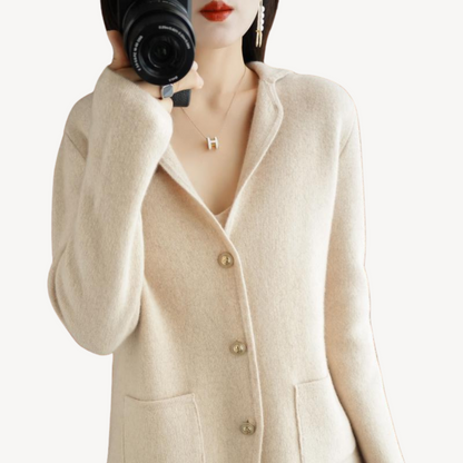 Cardigan en laine pour femmes boutons élégants