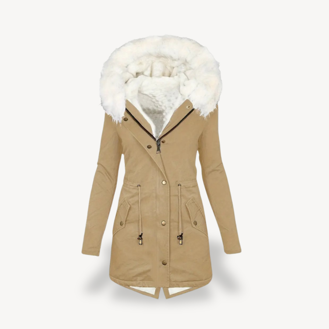 Parka en fausse fourrure pour femme, manteau d'hiver