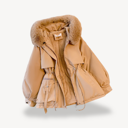 Damen Winterparka Jacke Kunstfell Gefüttert - IdealeKleiden