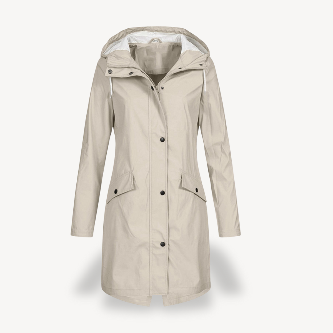 Veste imperméable femme parka à capuche veste de pluie