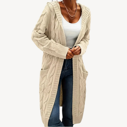 Cardigan à capuche confortable et chaud