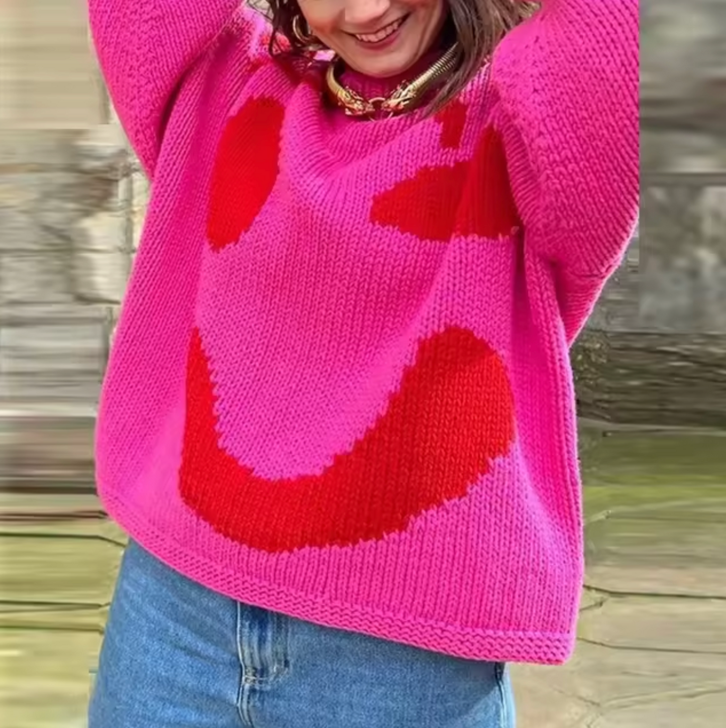 Pull en maille oversize en coton confortable