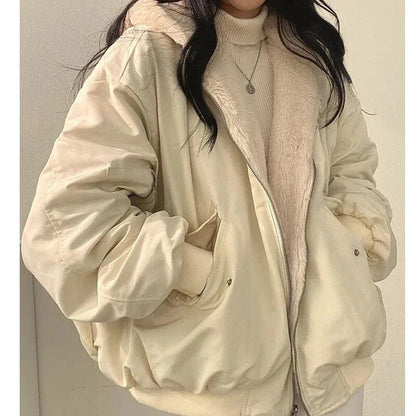 Veste d'hiver réversible élégante pour femme