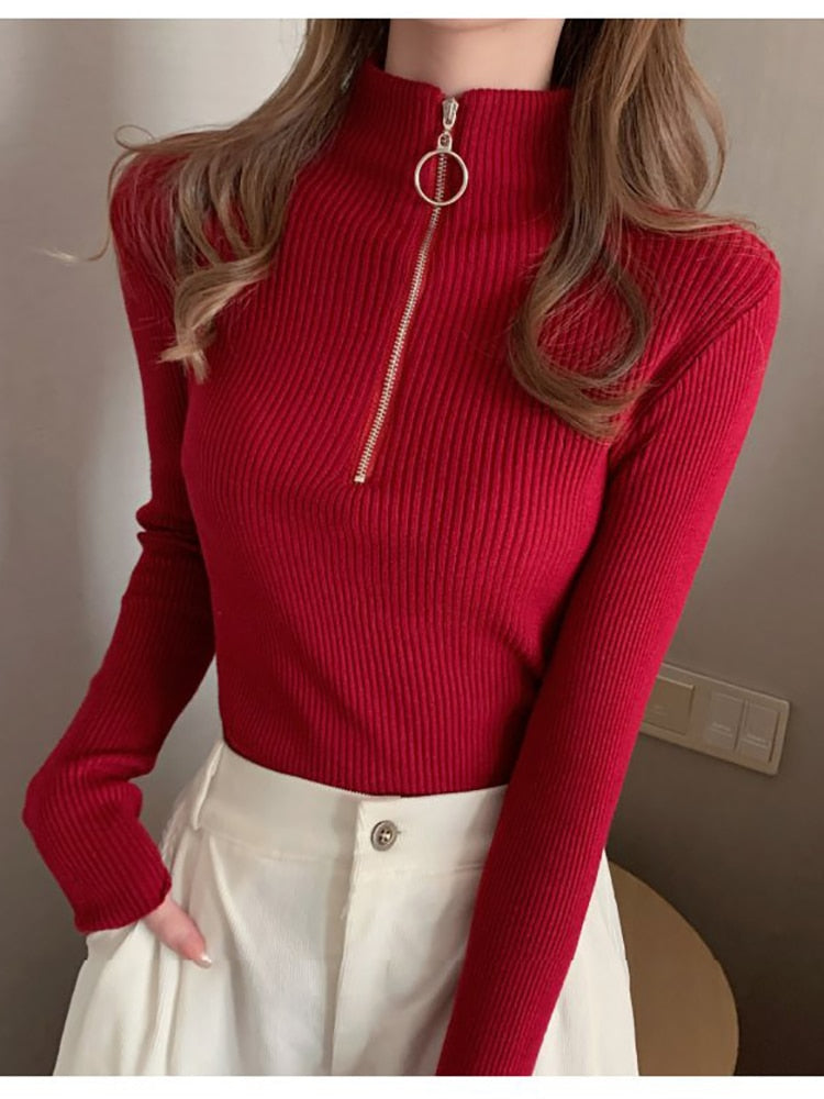 Pull-over col roulé femme Doux et chaud