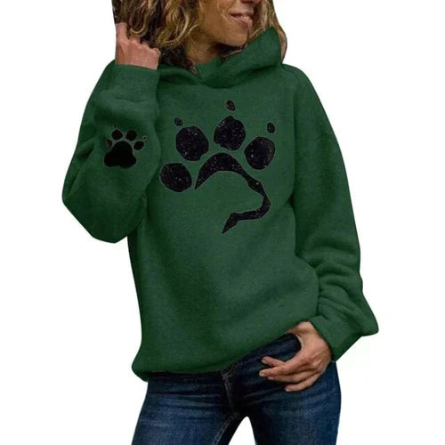 Sweat à capuche amusant pour propriétaire de chien, motif pattes