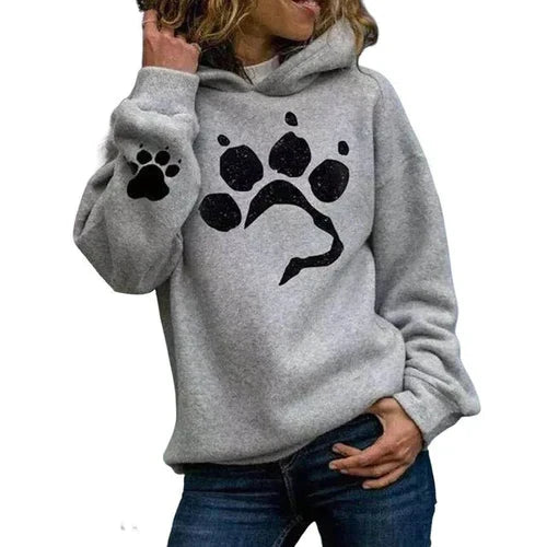 Sweat à capuche amusant pour propriétaire de chien, motif pattes