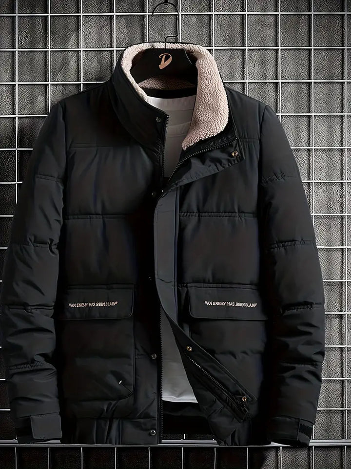Modische Herrenjacke mit Kragen und Reißverschluss - IdealeKleiden