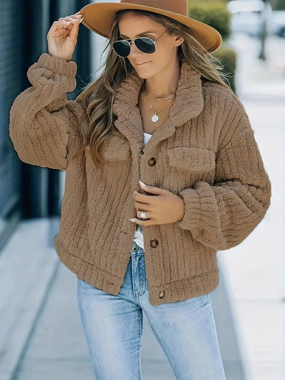 Veste de camionneur pour femme avec fausse fourrure