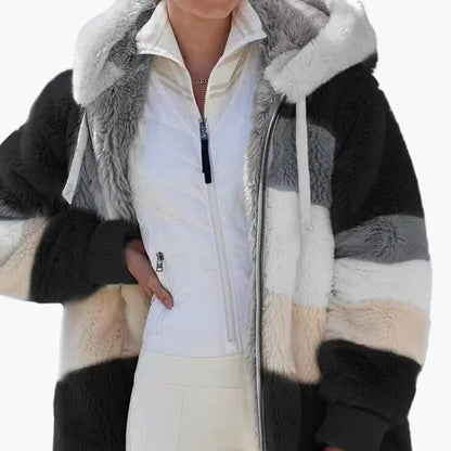 Veste d'hiver élégante à rayures