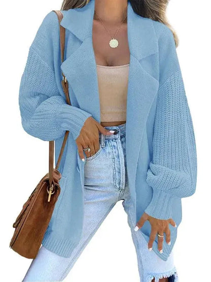 Pull en tricot pour femme avec col moderne